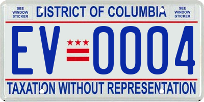 DC license plate EV0004