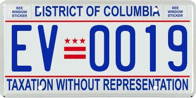 DC license plate EV0019