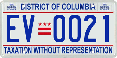 DC license plate EV0021