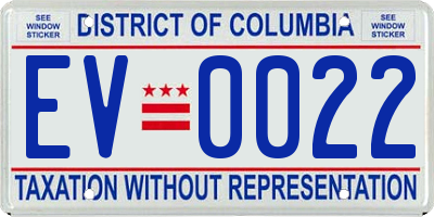 DC license plate EV0022