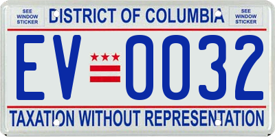 DC license plate EV0032