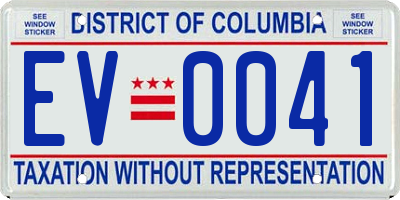 DC license plate EV0041