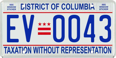 DC license plate EV0043