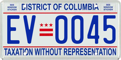 DC license plate EV0045