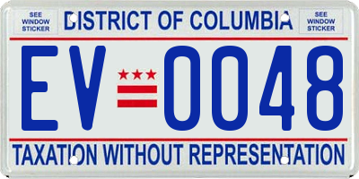 DC license plate EV0048