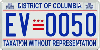 DC license plate EV0050