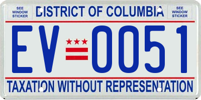 DC license plate EV0051