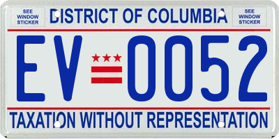 DC license plate EV0052