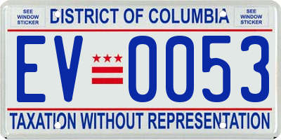 DC license plate EV0053