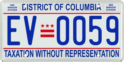 DC license plate EV0059