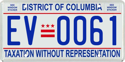 DC license plate EV0061
