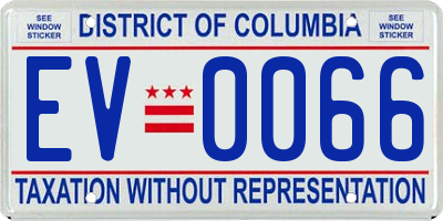 DC license plate EV0066