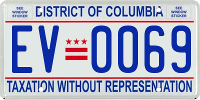 DC license plate EV0069