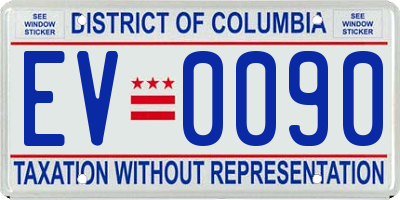 DC license plate EV0090