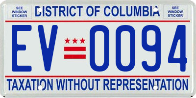 DC license plate EV0094