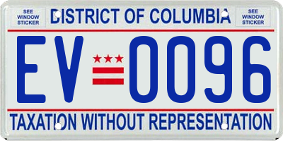 DC license plate EV0096