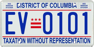 DC license plate EV0101