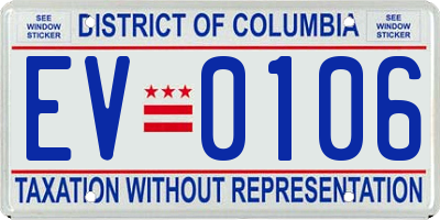 DC license plate EV0106