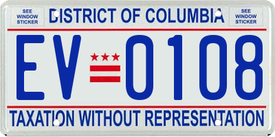 DC license plate EV0108