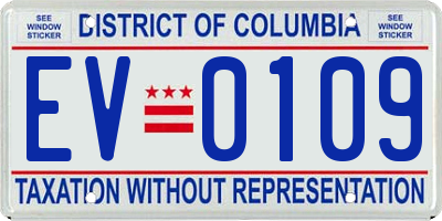 DC license plate EV0109