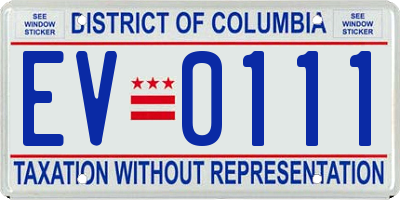 DC license plate EV0111