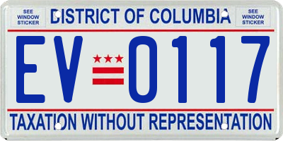 DC license plate EV0117