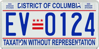 DC license plate EV0124