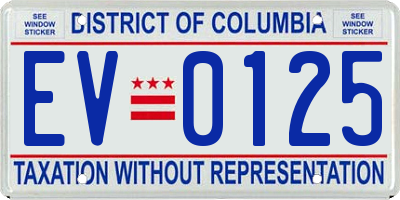 DC license plate EV0125