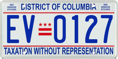 DC license plate EV0127
