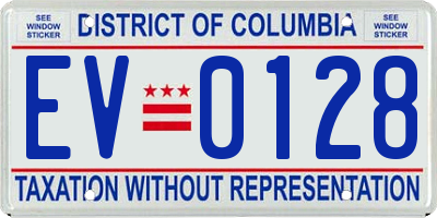 DC license plate EV0128