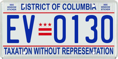 DC license plate EV0130