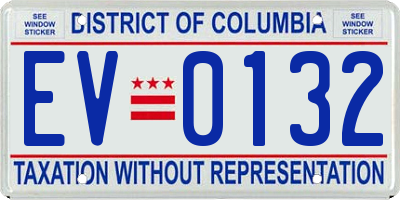 DC license plate EV0132