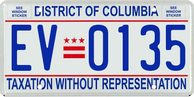 DC license plate EV0135