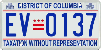 DC license plate EV0137