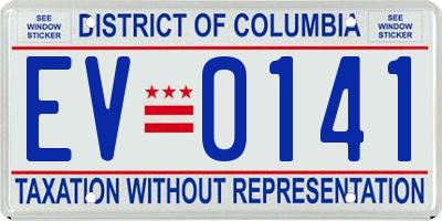 DC license plate EV0141
