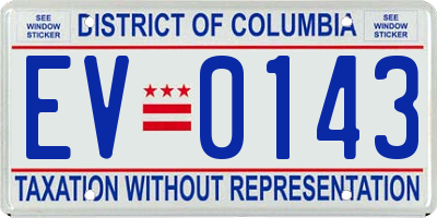 DC license plate EV0143