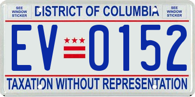 DC license plate EV0152