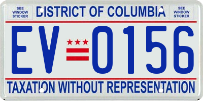 DC license plate EV0156