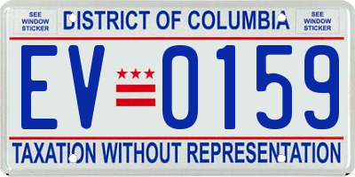 DC license plate EV0159