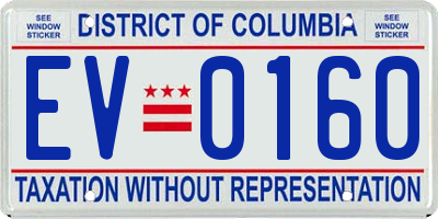 DC license plate EV0160