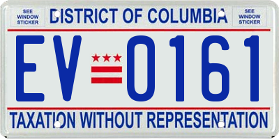 DC license plate EV0161