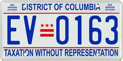DC license plate EV0163