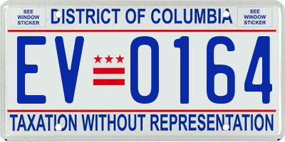 DC license plate EV0164