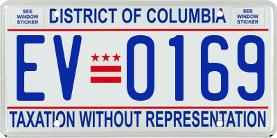 DC license plate EV0169