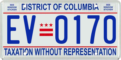 DC license plate EV0170
