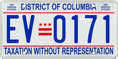 DC license plate EV0171