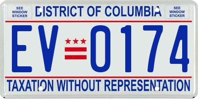 DC license plate EV0174