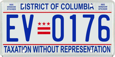 DC license plate EV0176