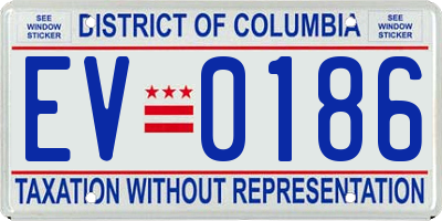 DC license plate EV0186