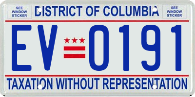 DC license plate EV0191